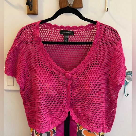 Chico's Pink Crochet Women's Top - Picture 1 of 3
